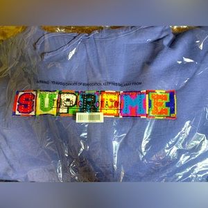 Supreme Beaded Hoodie, size Medium. UNOPENED. Light purple.